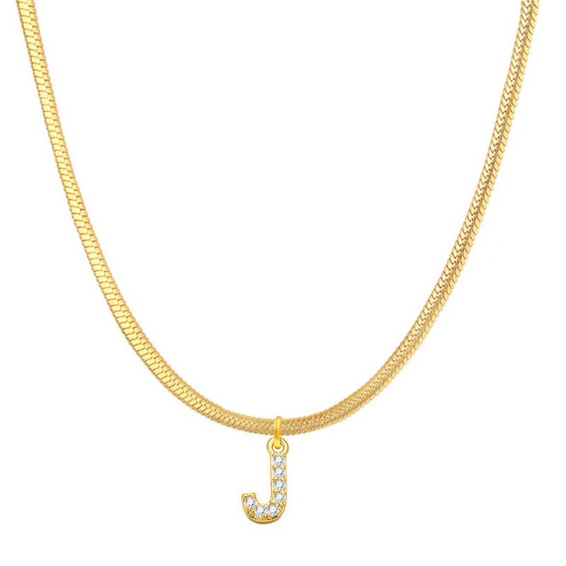 Titanium steel snake bone lock zircon pendant