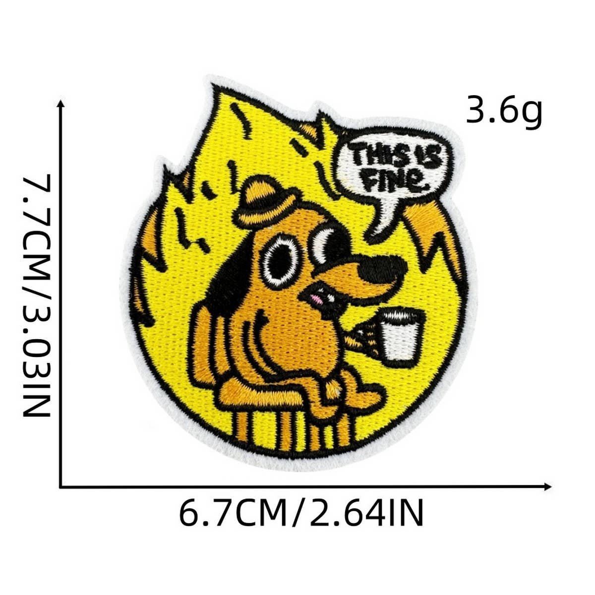 CARTOON CREATIVE BADGE EMBROIDERY PATCH_CWMM4068
