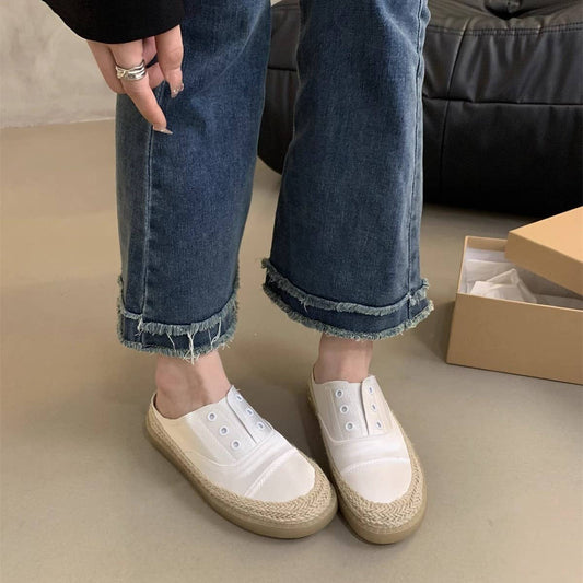 Satin Platform Mules for Women Vintage Style