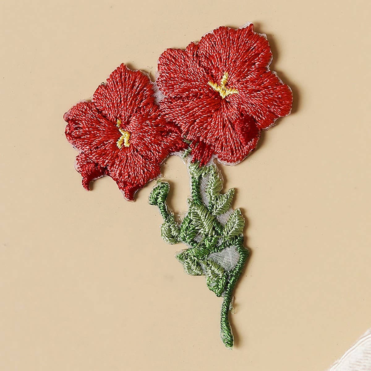 3D Flower Embroidered Patch for Fabric Repair_CWMM5922