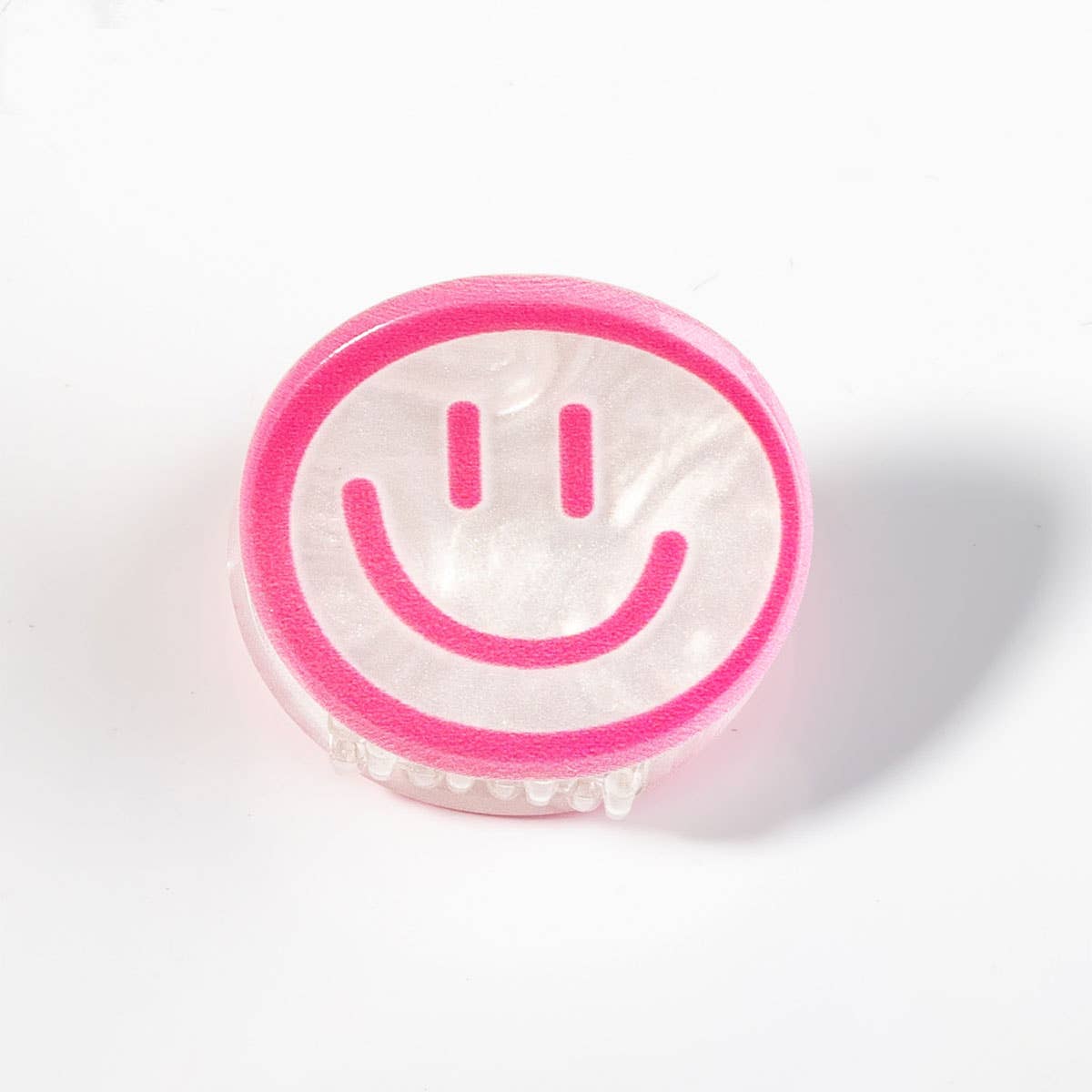 Acrylic Smiley Face Hair Claw - Cute Back Clip_CWAHA0285