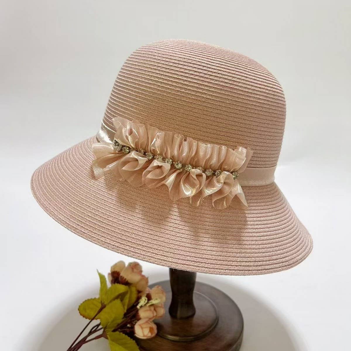 Summer ice linen sun protection straw hat_CWAH3496