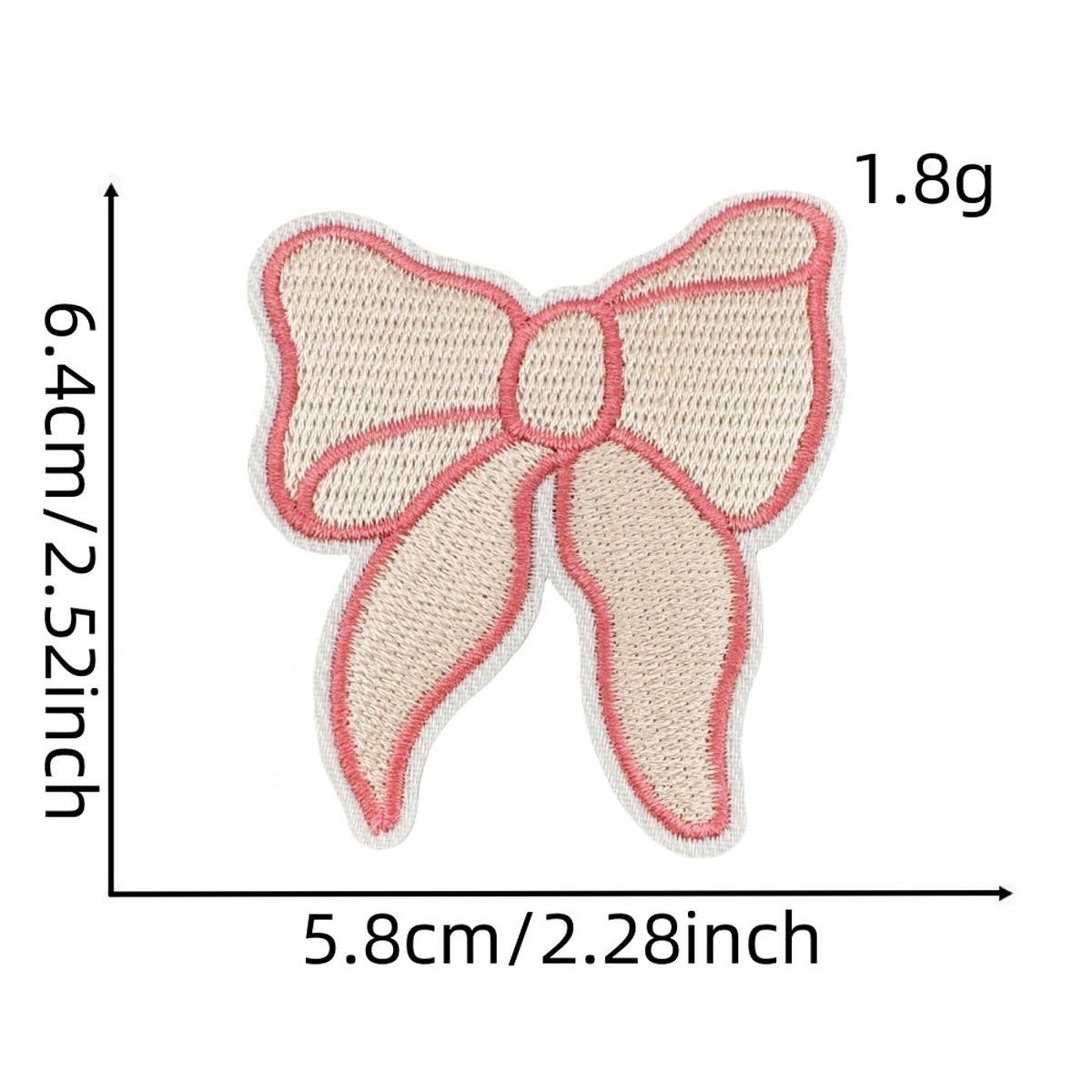 CUTE SOLID COLOR CARTOON BOW EMBROIDERED PATCH