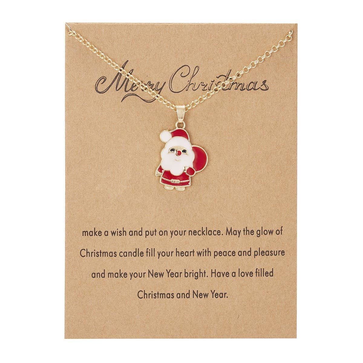 CWAJE2559_CHRISTMAS OIL PAPER CARD NECKLACE