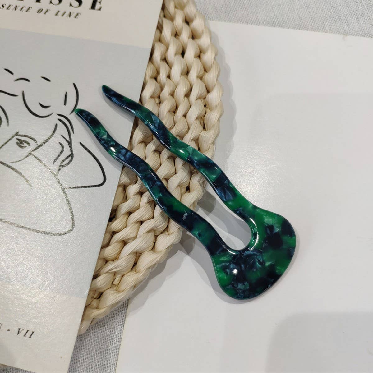 ACETATE SHEET U-SHAPED HAIRPIN WAVY HAIRPIN_CWAHA4218