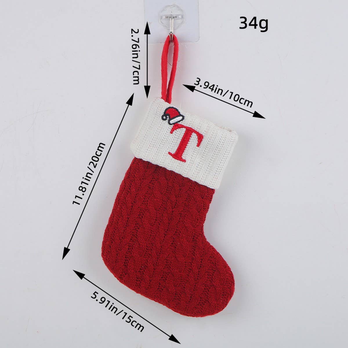 CLASSIC RED LETTER WOOL KNITTED CHRISTMAS SOCKS