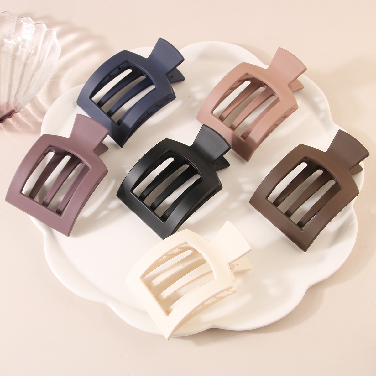 PC Square Hair Clip ??Elegant Updo Claw_CWAHA6517