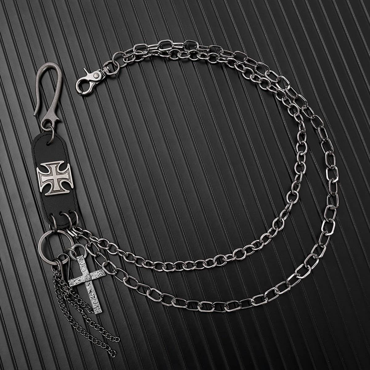 HIP-HOP RETRO CROSS PENDANT PANTS CHAIN