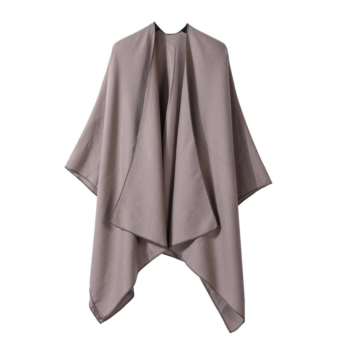 SOLID COLOR DOUBLE-SIDED CAPE SHAWL OUTER CAPE_CWASC2131