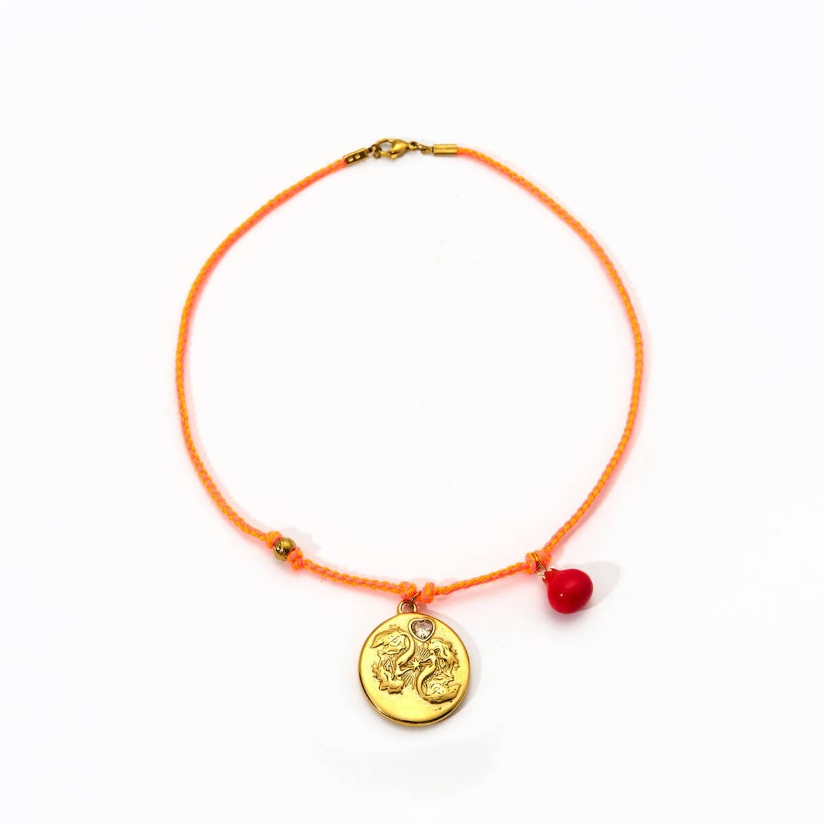 Handmade Rope Zodiac Necklace with Zircon