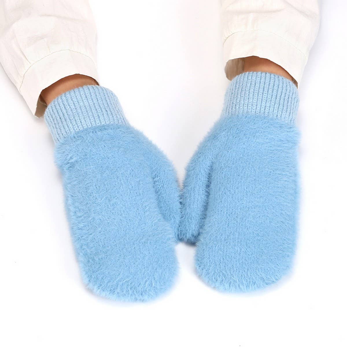 WINTER PLUS VELVET THICK WOOL KNITTED GLOVES_CWAG0255