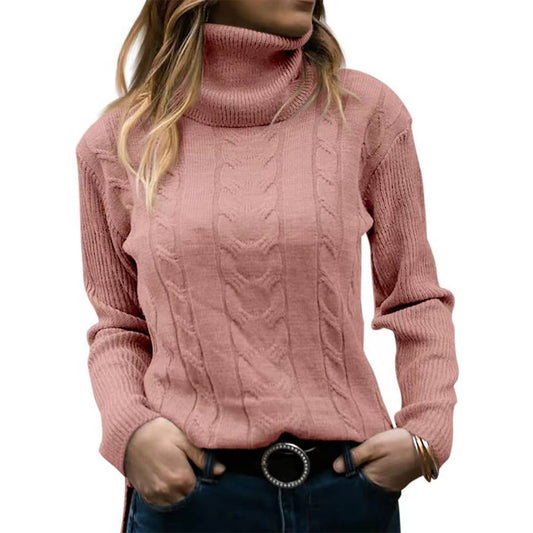 SOLID COLOR TURTLENECK SWEATER VINTAGE SWEATER