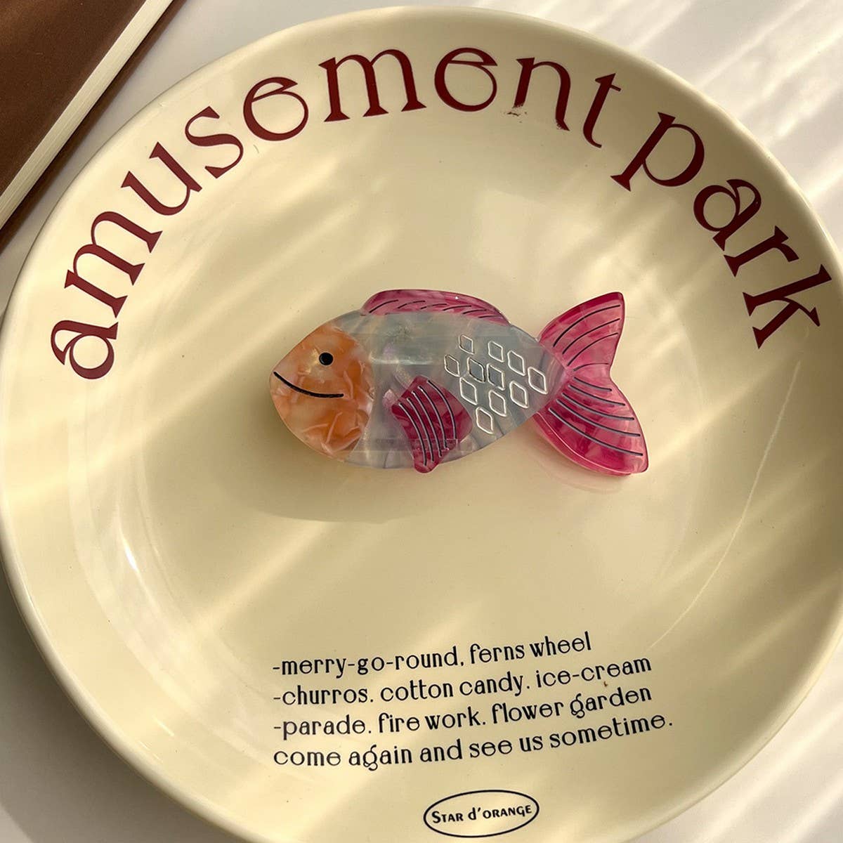 Pink Dolphin Acetate Hair Clip