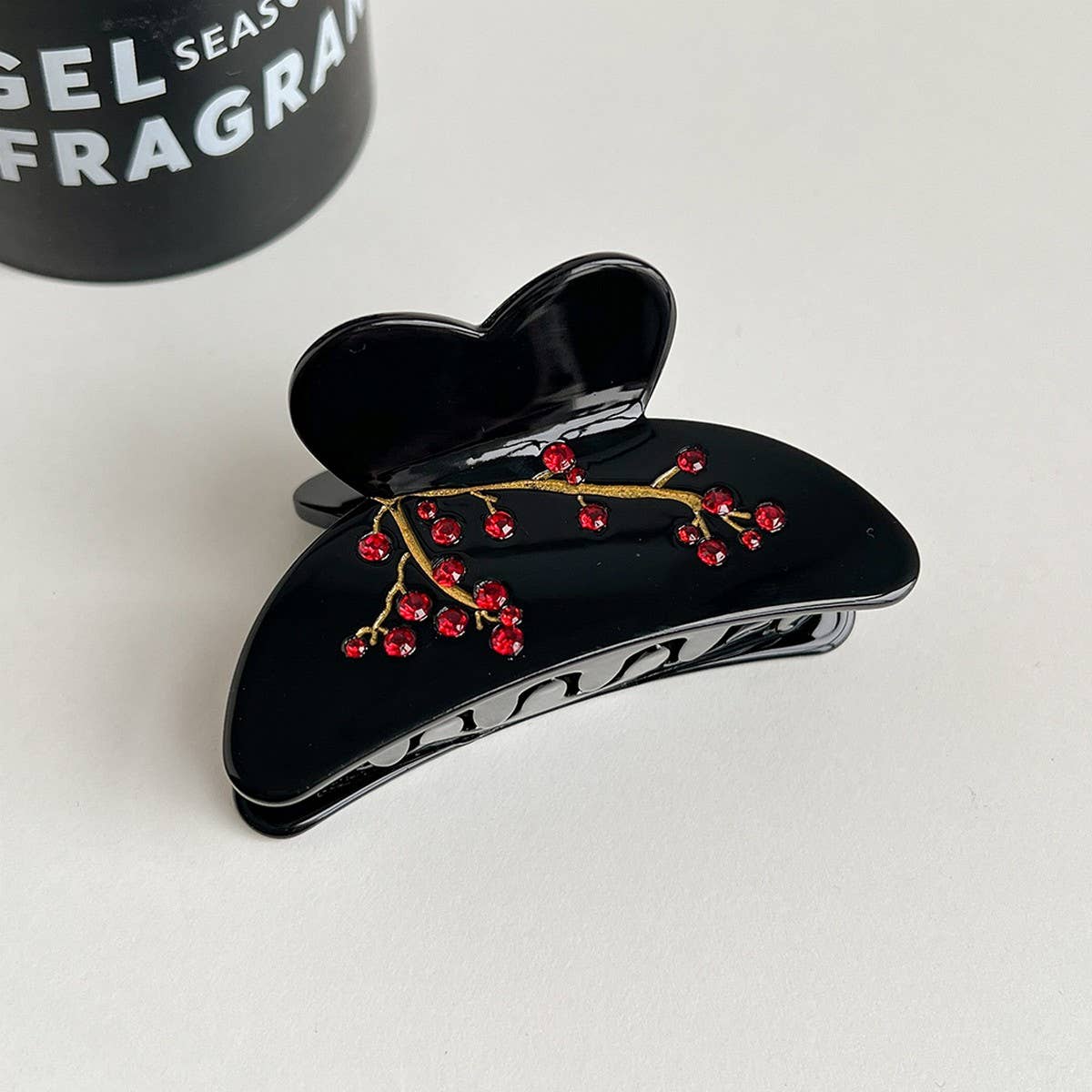 Elegant Plum Blossom Large Acetate Hair Clip