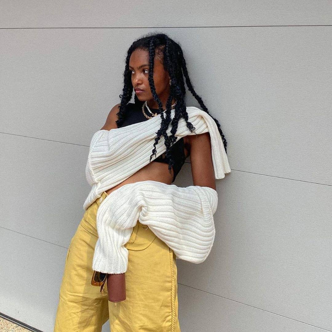 SEXY SOLID ULTRA SHORT LONG SLEEVE SWEATER JACKET