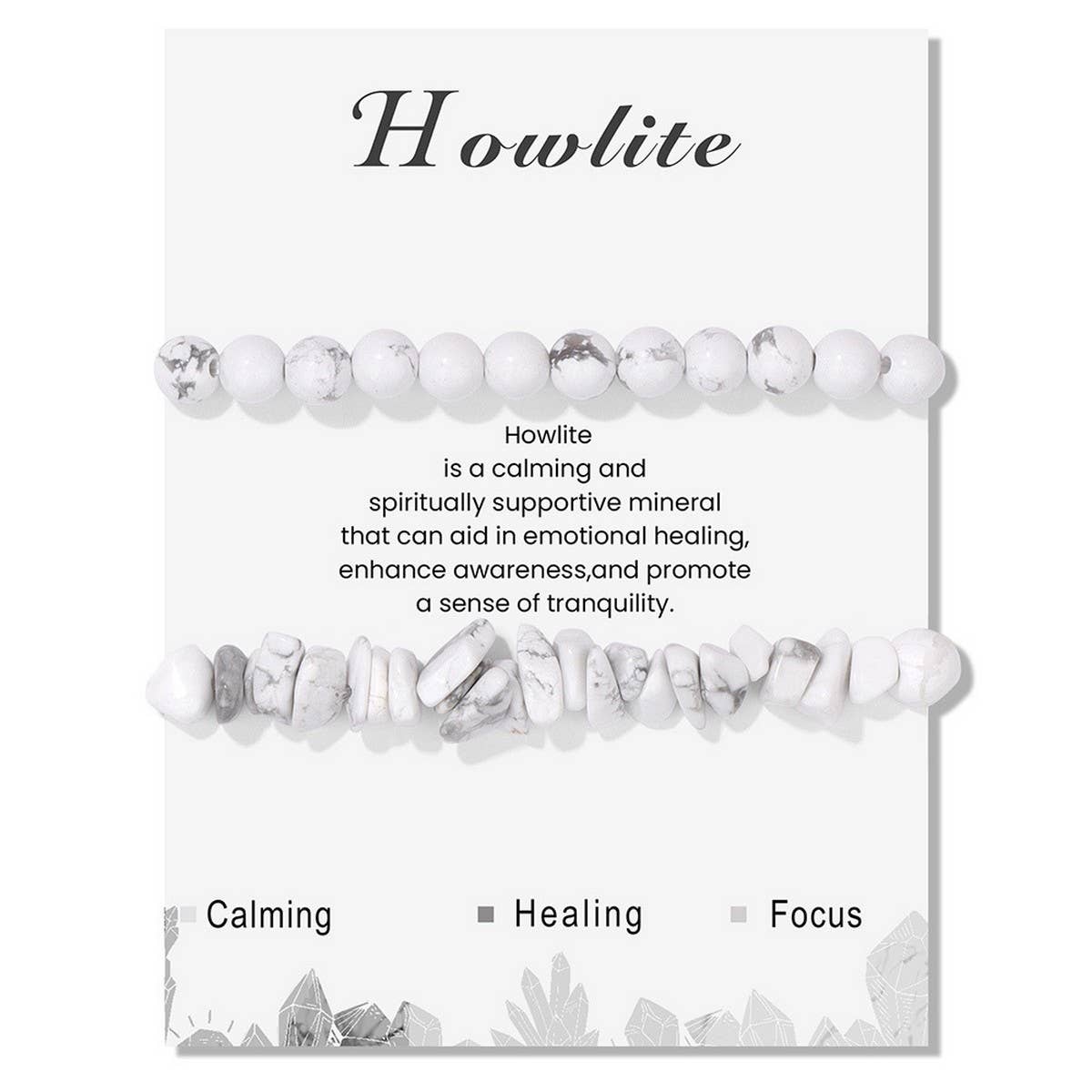 CWAJE4220_IRREGULAR GRAVEL BEADS 2-PIECE BEADED BRACELET