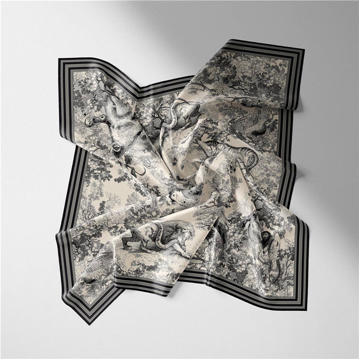 Versatile Square Scarf ? Hair Tie&Bag Wrap Ribbon