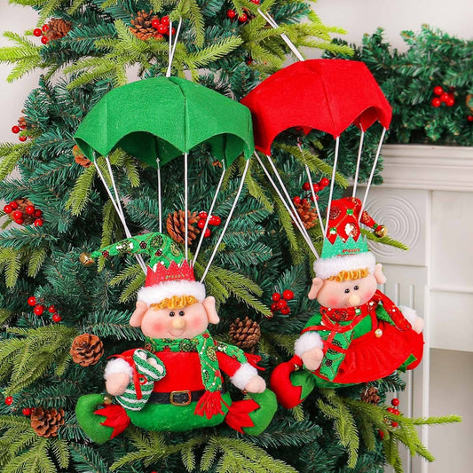 CHRISTMAS PARACHUTE DOLL DECORATION ORNAMENTS