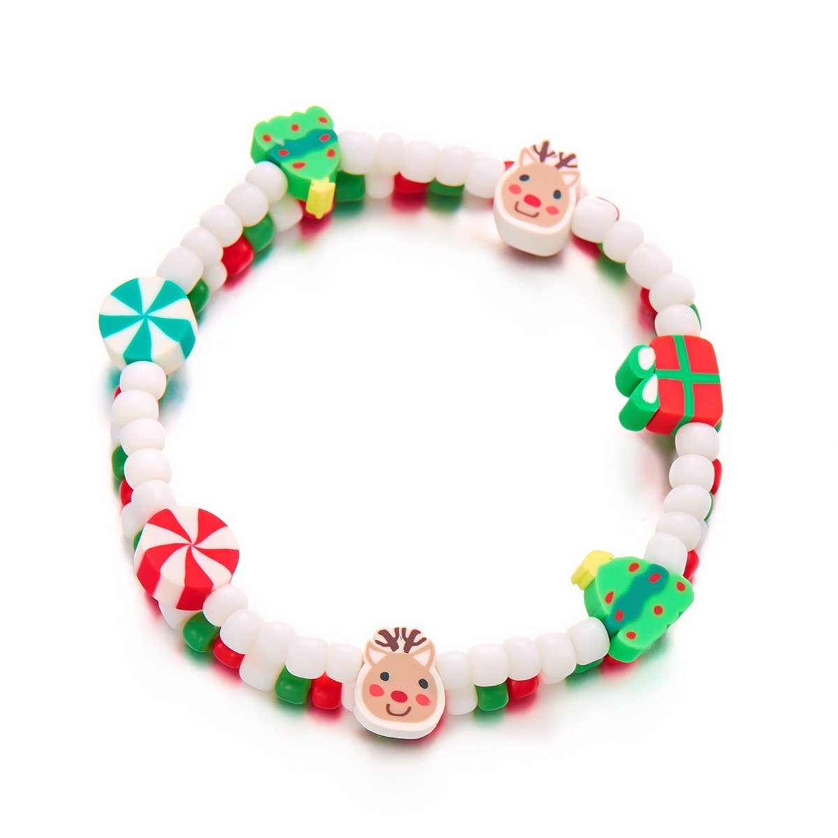 CWAJE2520_CHRISTMAS RICE BEAD SNOWFLAKE BRACELET