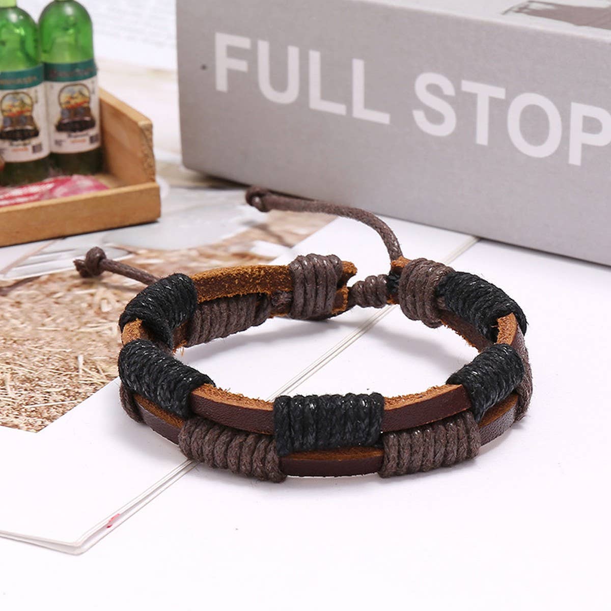 MEN'S SIMPLE VINTAGE BRAIDED LEATHER BRACELET