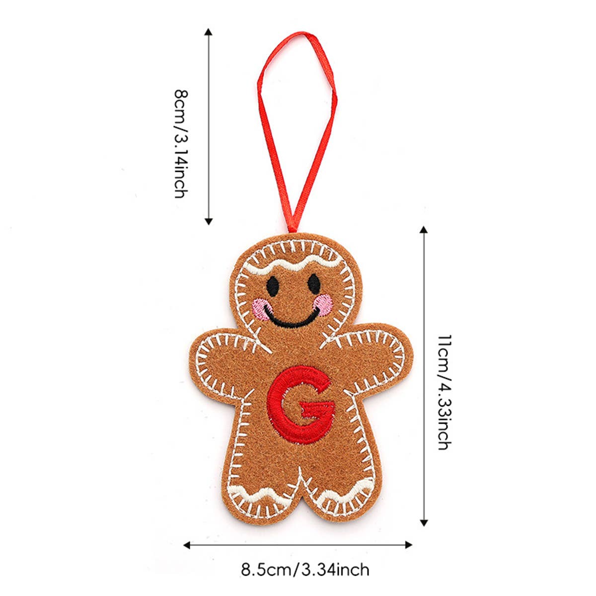 CWMM9399_NEW CHRISTMAS GINGERBREAD MAN DECORATION PENDANT
