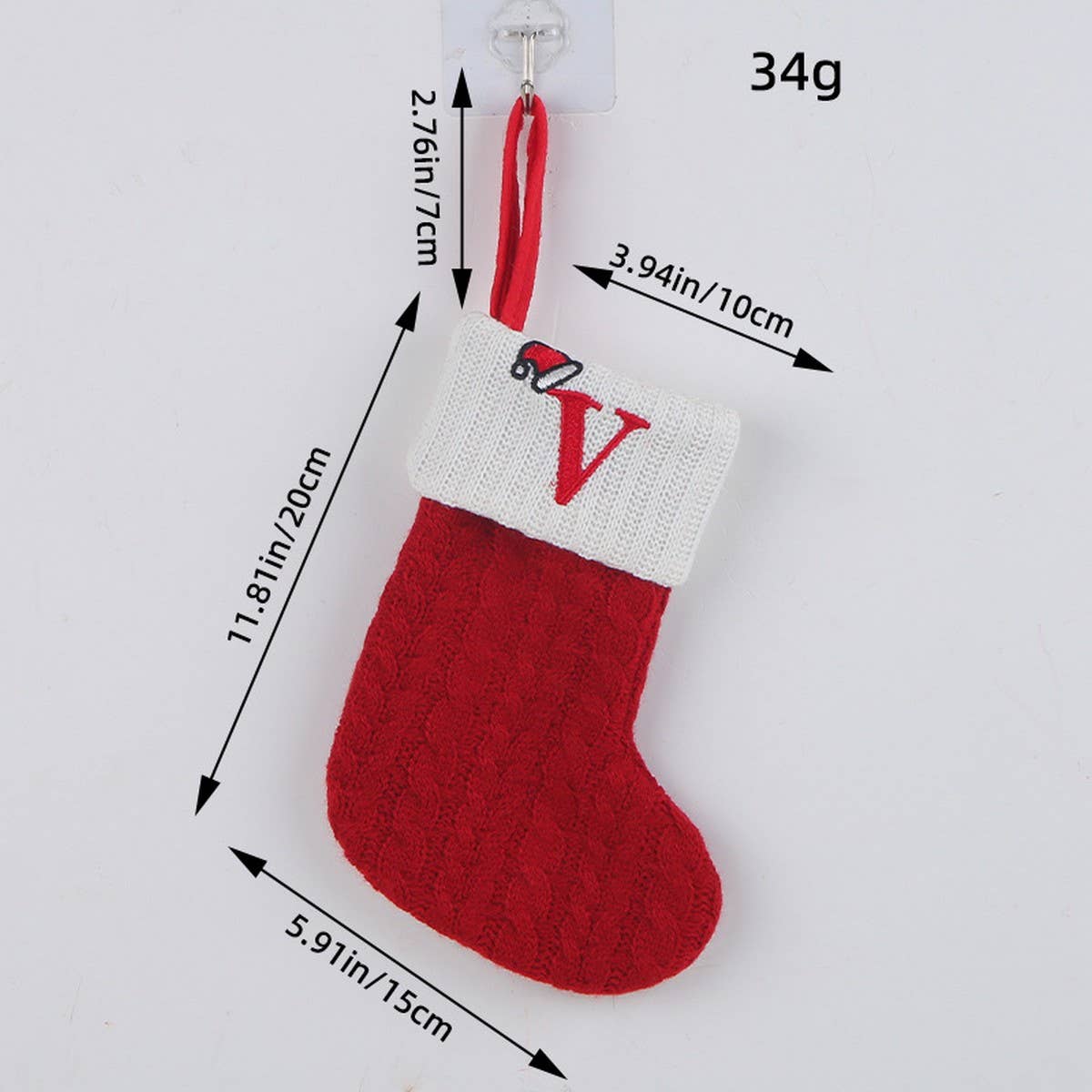 CLASSIC RED LETTER WOOL KNITTED CHRISTMAS SOCKS