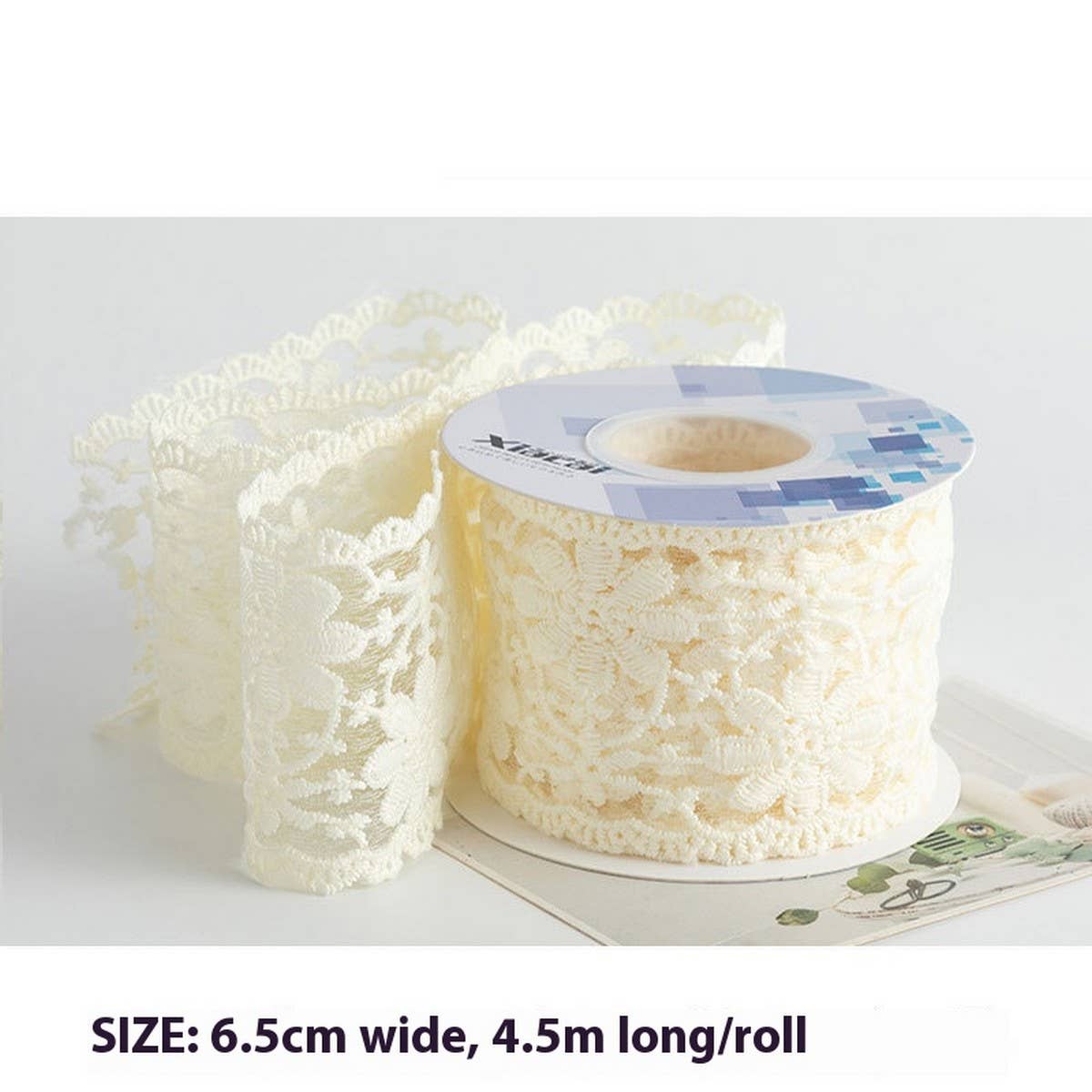 LACE EMBROIDERY FLOWER RIBBON DIY RIBBON