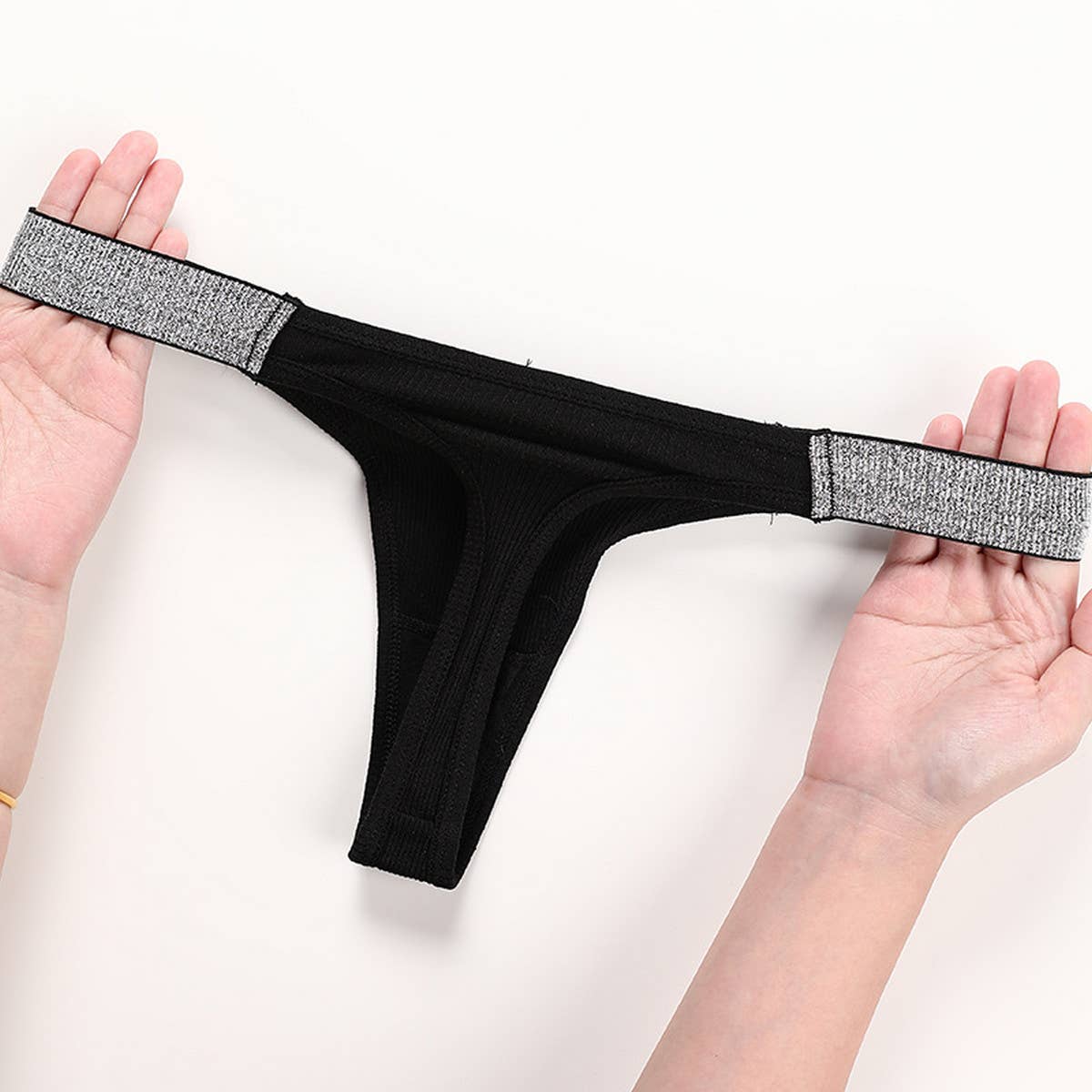 WOMEN PLUS SIZE THONG GATHERED BRA SET