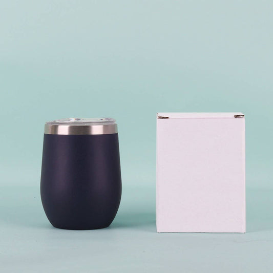 12oz Egg Shape Insulated Wine Tumbler Cup_CWMM7905