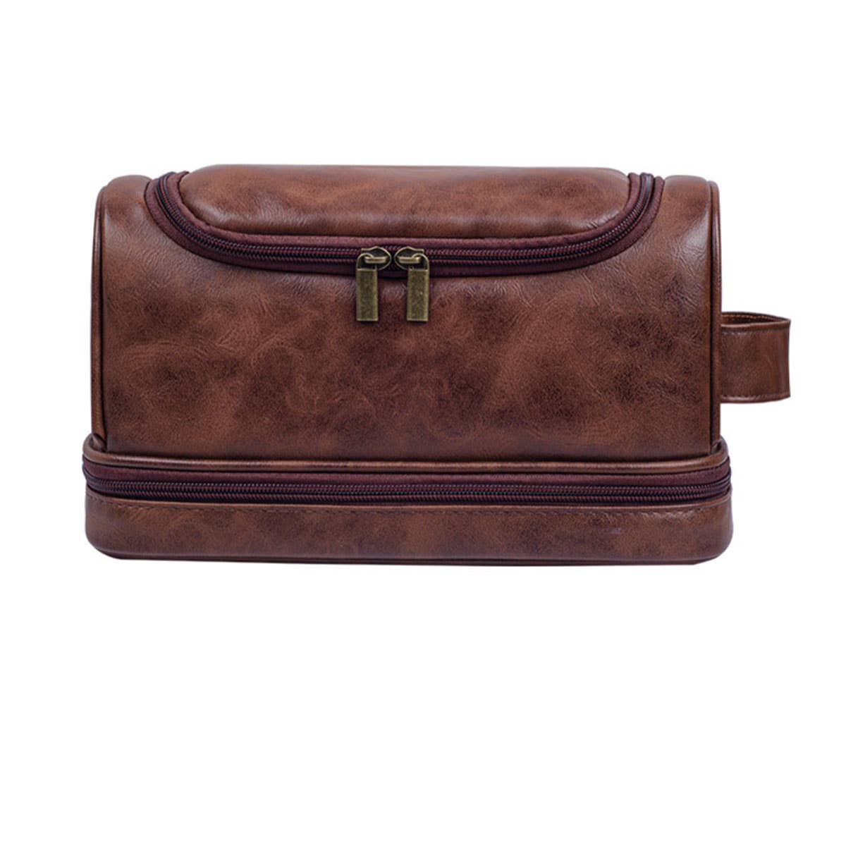 SIMPLE PORTABLE PU LEATHER COSMETIC BAG_CWAB0578