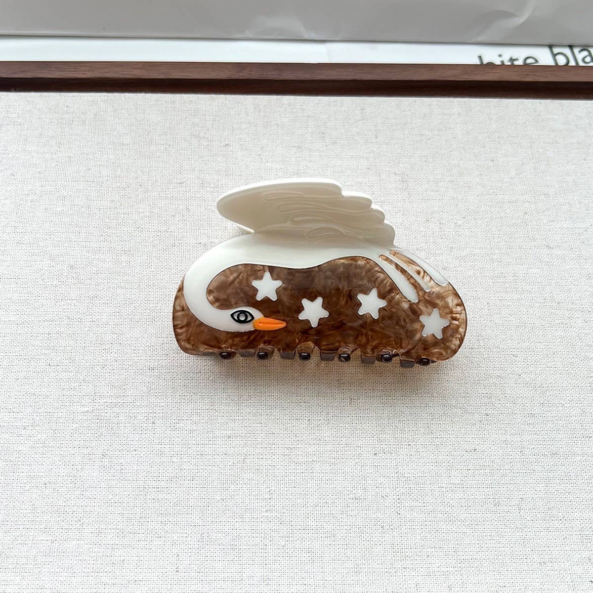 Swan & Star Acetate Hair Clips with Goddess Design