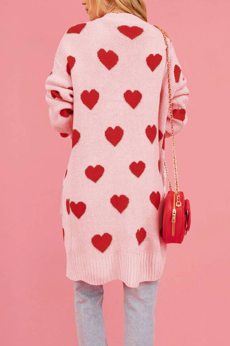 CWOCAL1822_AUTUMN WINTER LOVE LONG SLEEVE SWEATER CARDIGAN