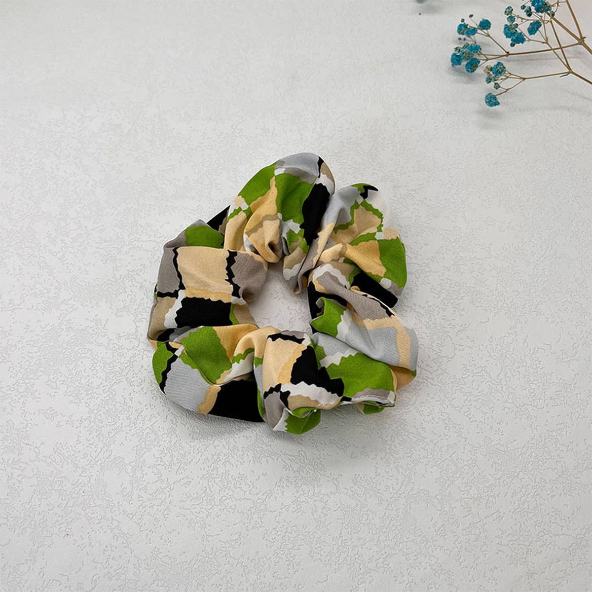 NEW MIXED COLOR CHECKERBOARD LARGE HAIR TIE