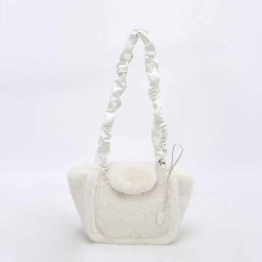 Elegant Fluffy Plush Handbag for Women_CUAB00545