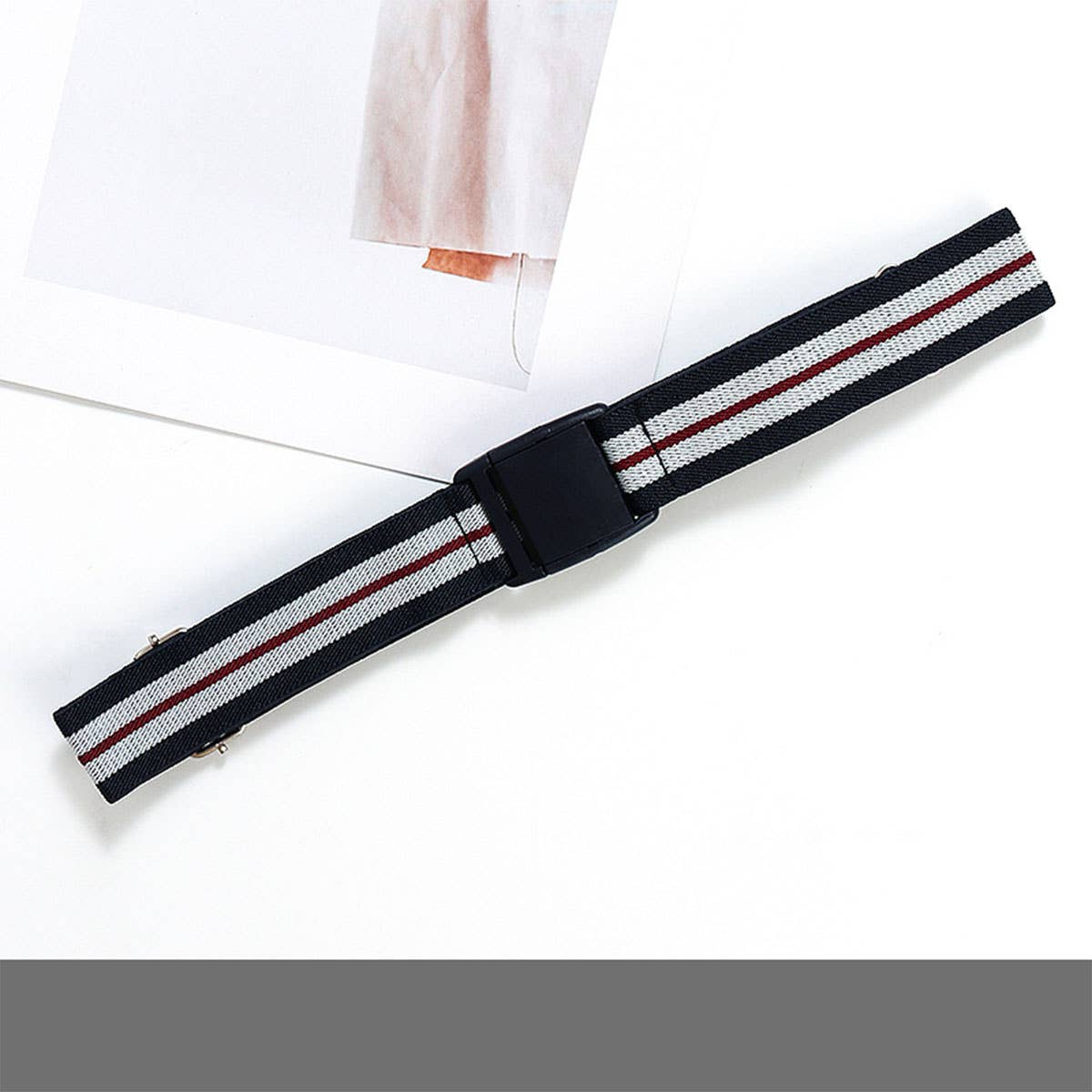 VERSATILE BRAIDED BELT BUCKLE ELASTIC BELT_CWABE0683