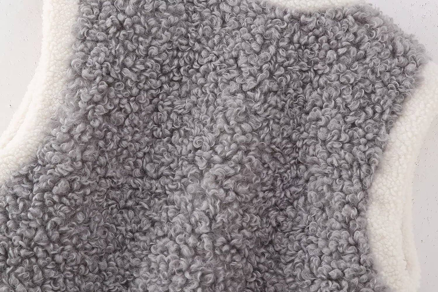 LAMB WOOL MATCHING SHORT SLEEVELESS VEST