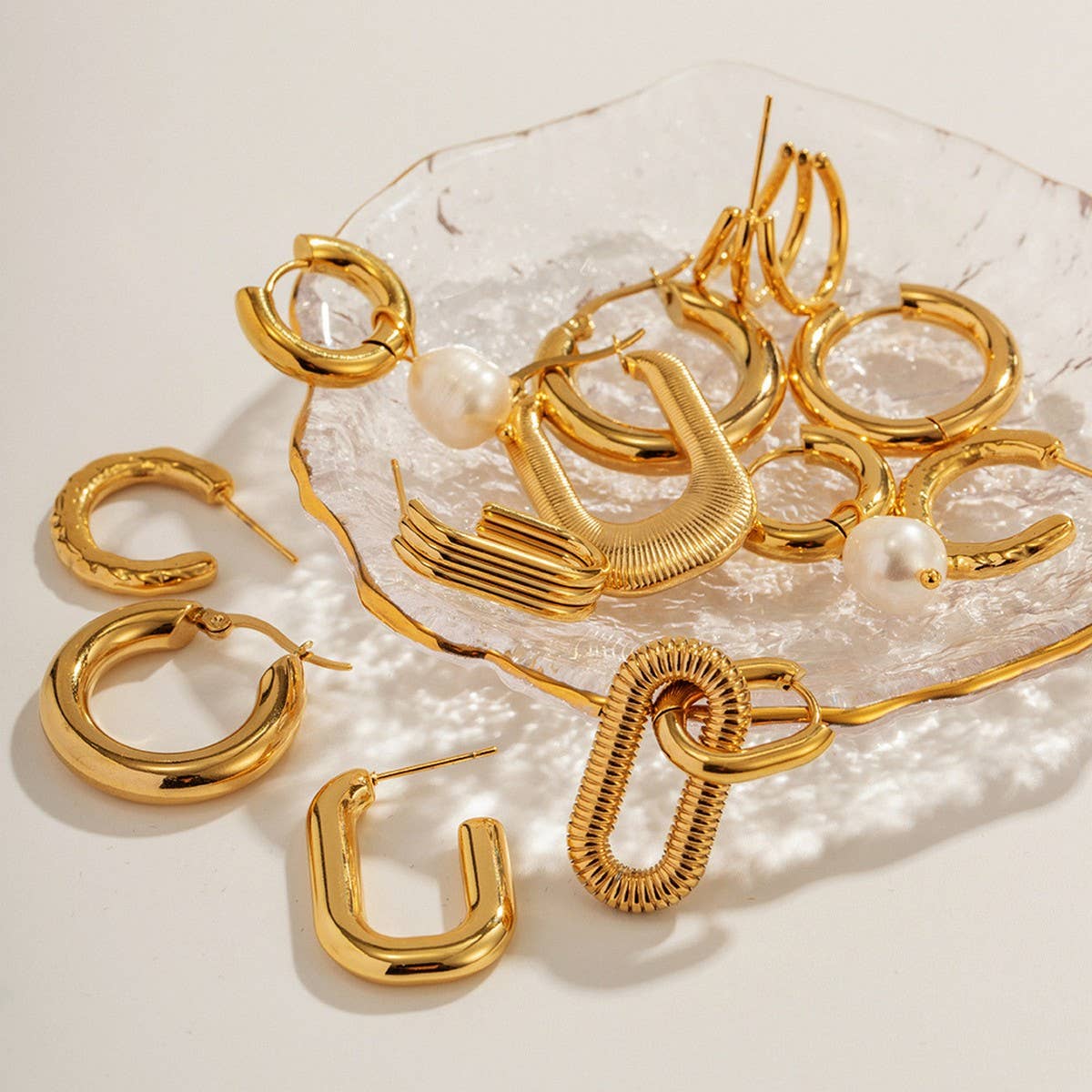 PERSONALIZED HIGH-END GOLD PIGMENT HOOP EARRINGS_CWMM2350