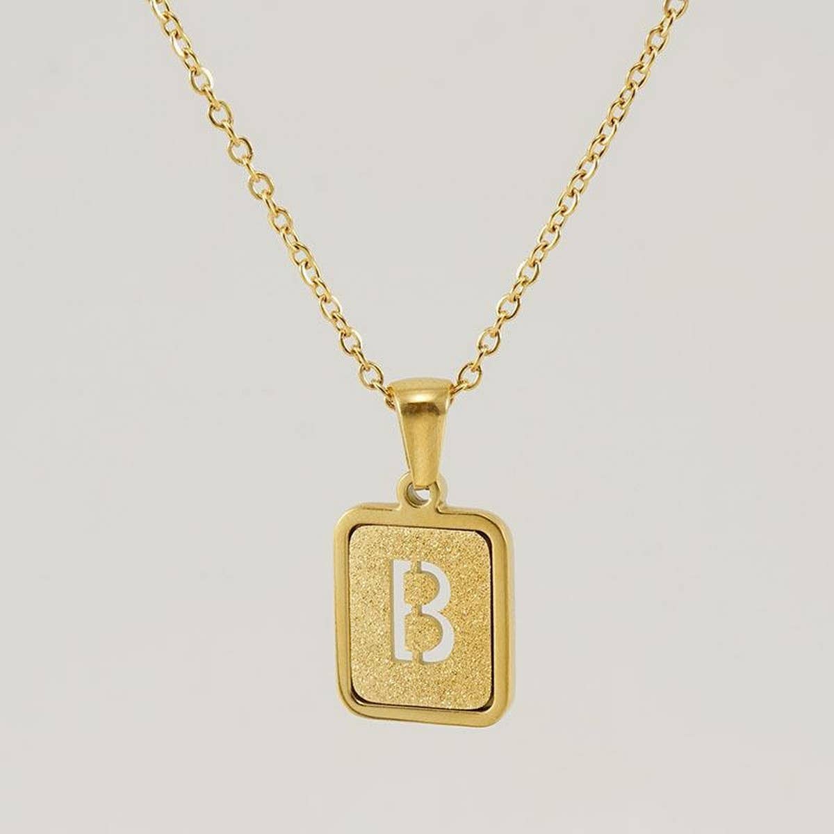 FASHION 26LETTER STAINLESS STEEL PENDANT NECKLACE_CWAJE0678