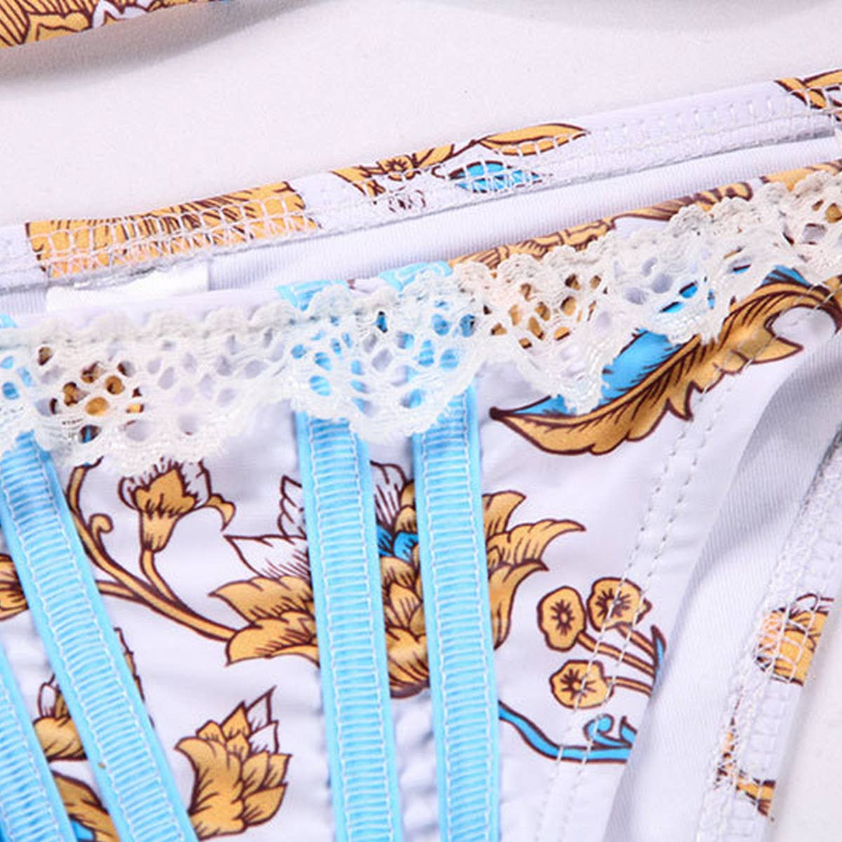 Sexy Lace-Up Bikini - Printed Women's Swimwear