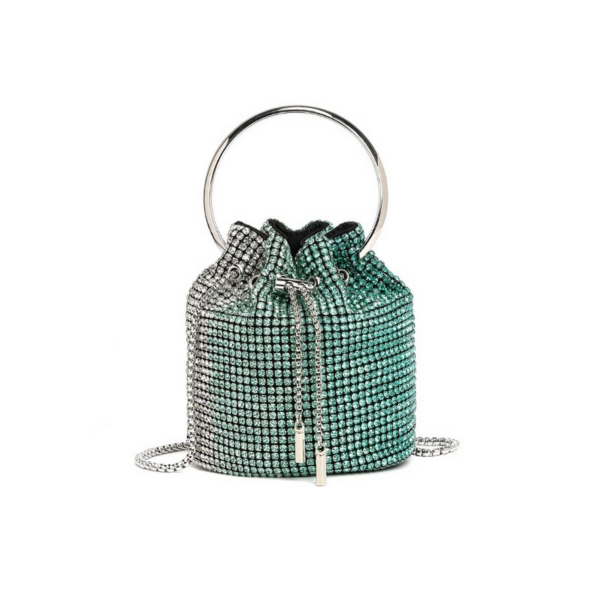 NEW FASHION CHAIN RHINESTONE EVENING BUCKET BAG_CWAB3583