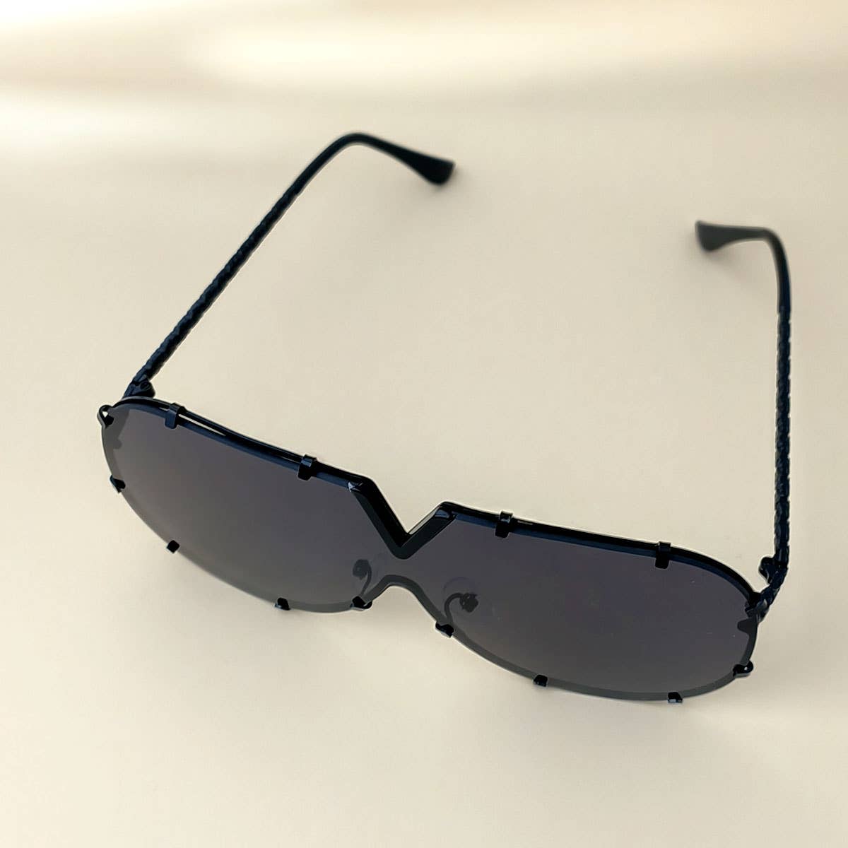 METAL FRAME ONE-PIECE LENSES SUNGLASSES