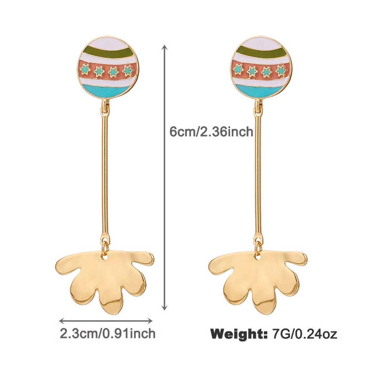 COLORFUL ENAMEL PENDANT NECKLACE EARRINGS SET