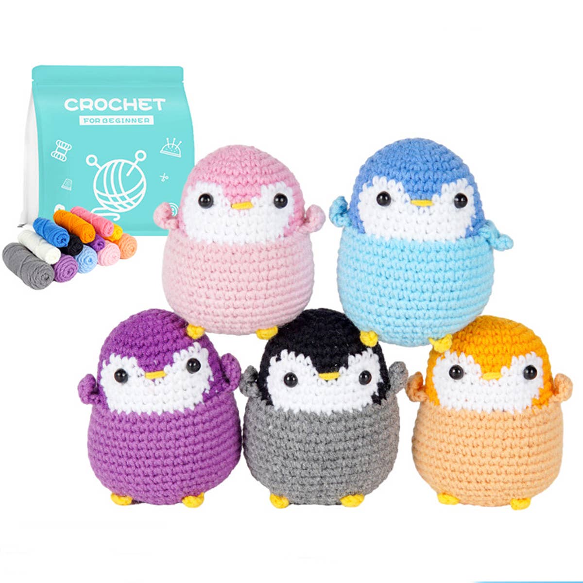 NEW PENGUIN DOLL ORNAMENT CROCHET MATERIAL PACK