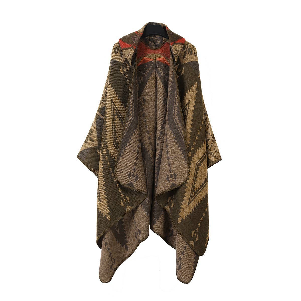 HOODED CAPE SCARF WEAR ETHNIC STYLE SHAWL