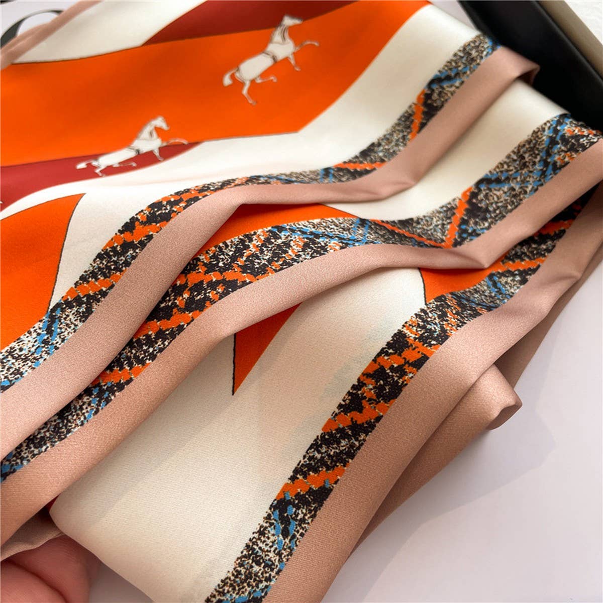 Skinny Silk Scarf for Hair, Neck or Bag Wrap_CWASC1512🎗️