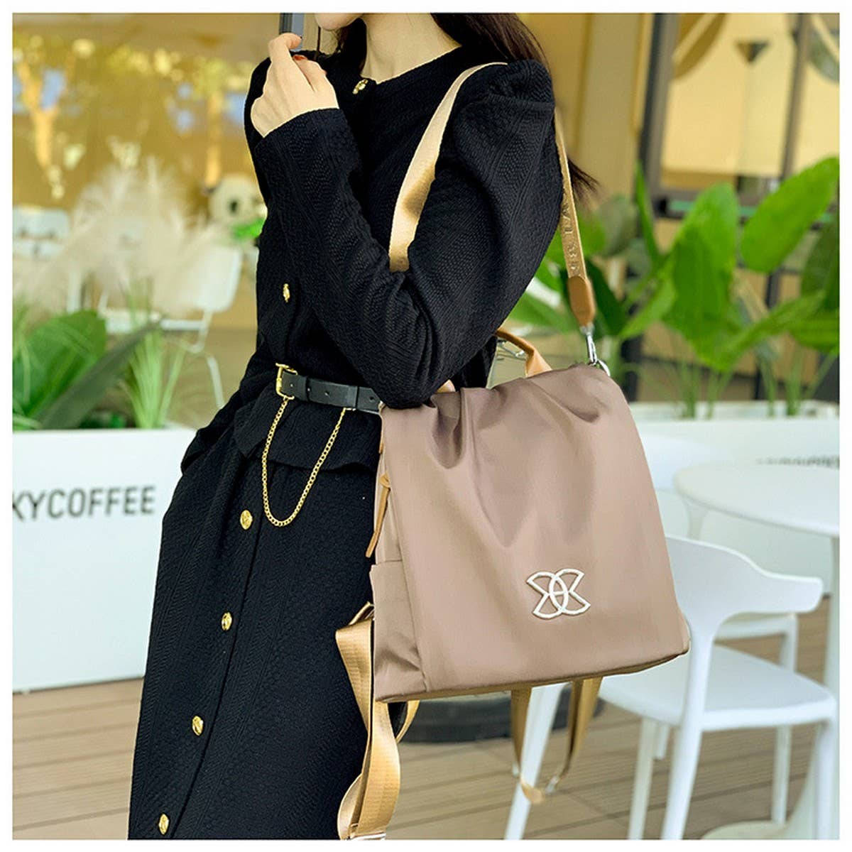 NYLON TRAVEL BACKPACK LARGE CAPACITY OXFORD CLOTH_CWAB3505