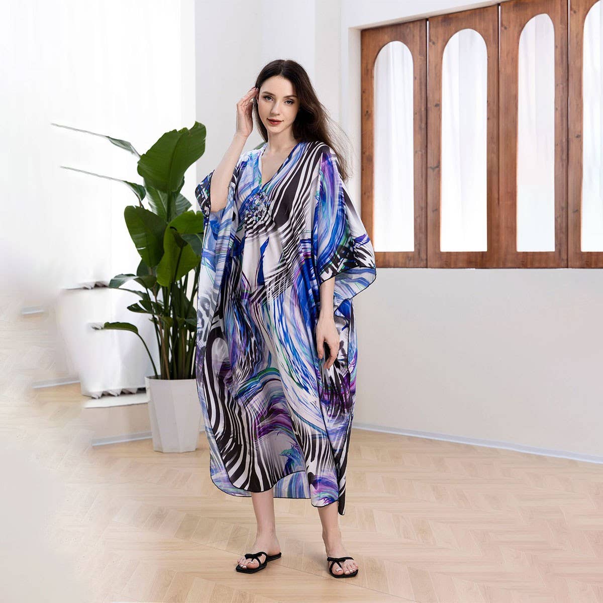 Handwoven Printed Beach Cover-Up Dress