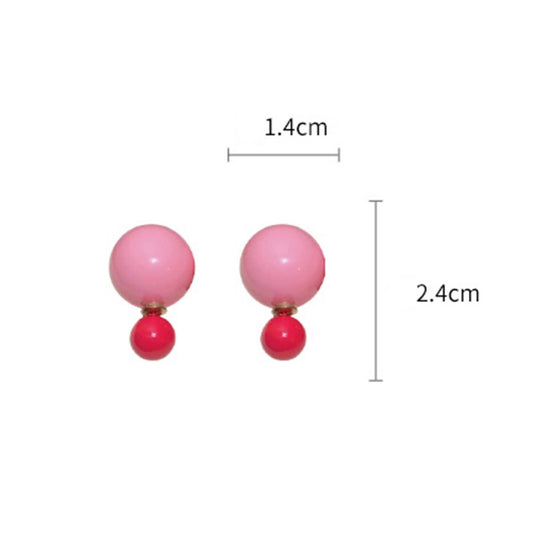 SWEET CANDY-COLORED BALL NICHE EARRINGS