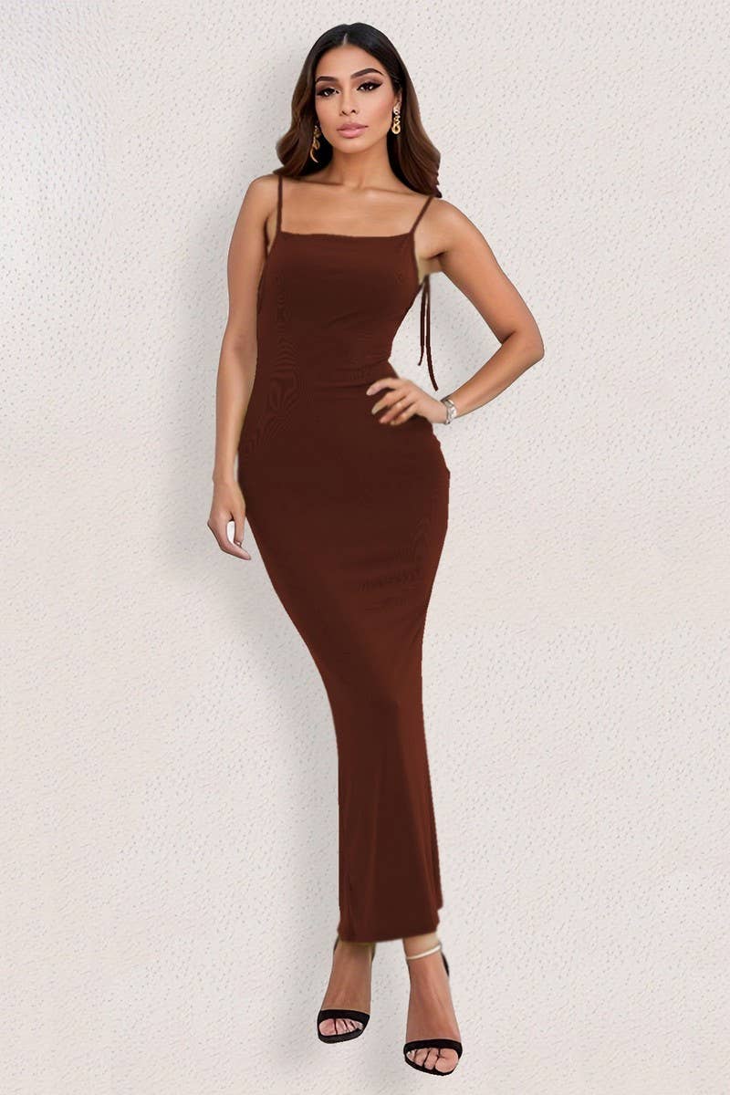CWDMD4949_SEXY BACKLESS RUCHED SLIP DRESS