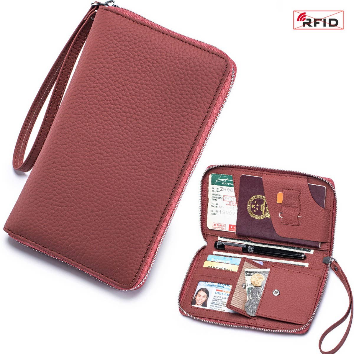 ANTI-THEFT MULTIFUNCTIONAL LONG LEATHER WALLET_CWAB3734